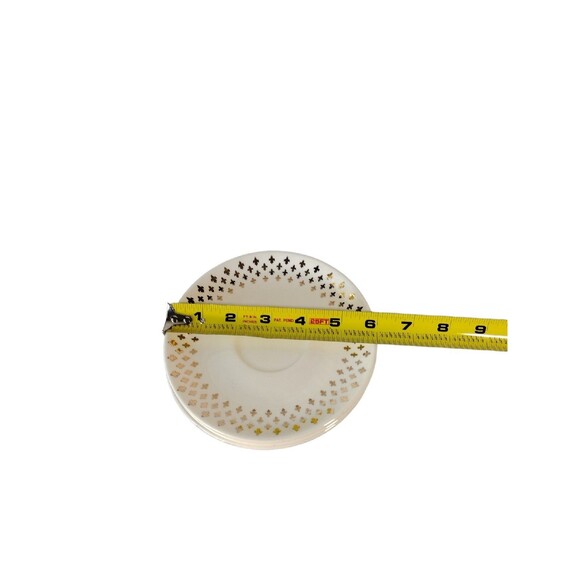 Vintage Homer Laughlin 6" Saucer Plate Fleur De Lis Golden Wheat Lot of 4 Round - Picture 2 of 5